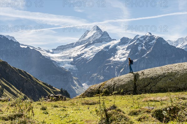 Hiker on a rock