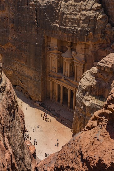 View from above into the gorge Siq