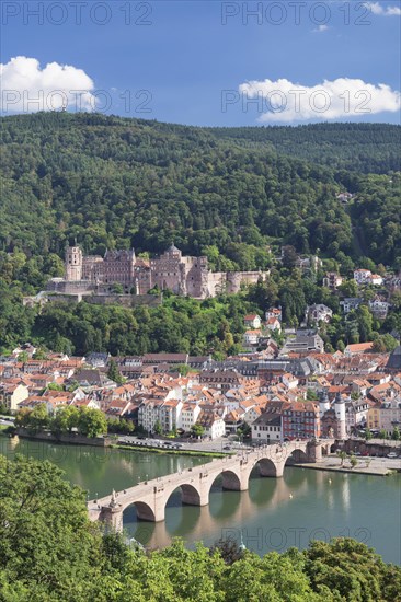 View of historic centre with Karl Theodor Bridge