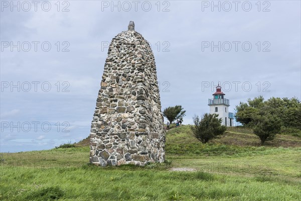 Memorial stone for polar explorer Knud Rasmussen