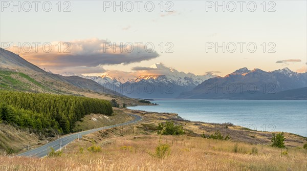 Road with view of Mount Cook