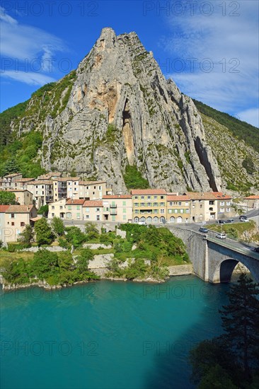 Limestone cliffs on the Durance River