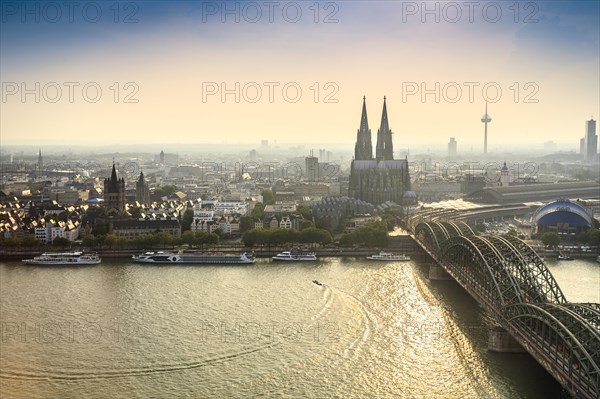 Cityscape with Hohenzollern Bridge and Cathedral