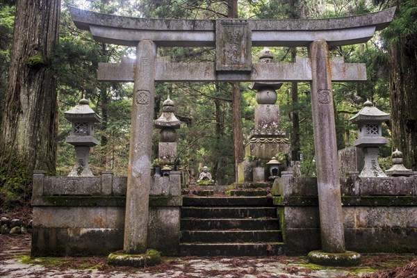 Graves on the cemetery of Koya-san