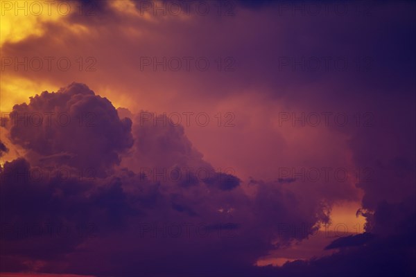 Cumulonimbus clouds in the evening