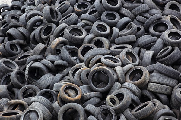 Old car tires for recycling