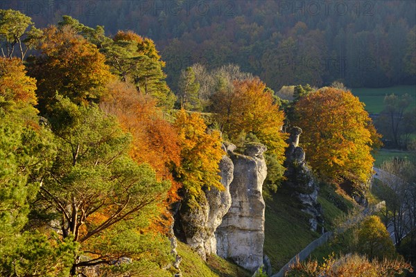 Rock formation Twelve Apostles in autumn