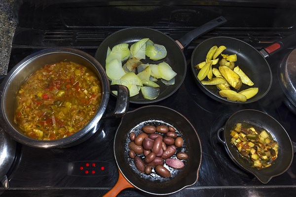 Vegetable soup in a pot