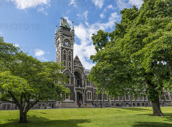 Old neo-gothic main building with bell tower