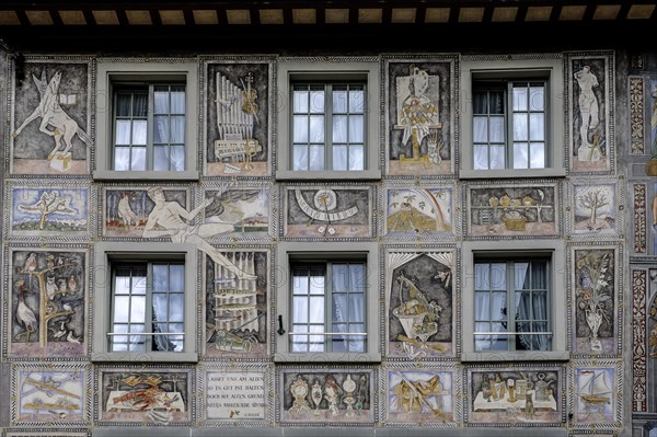 Painted facade at Hotel Adler's Restaurant