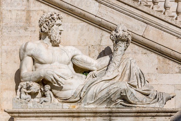 Ancient statue of the Tiber River God