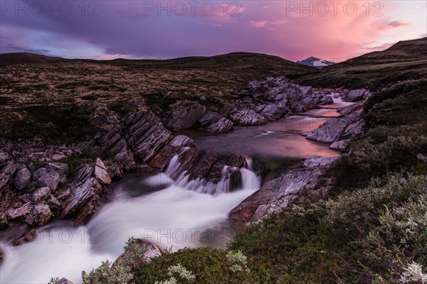 River Stropla after sunset