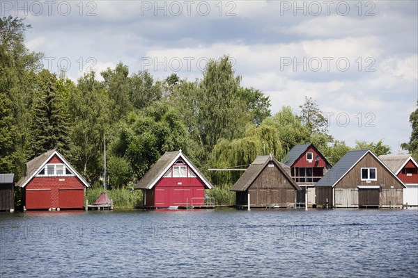 Boathouses on the banks of Binnenmuritz