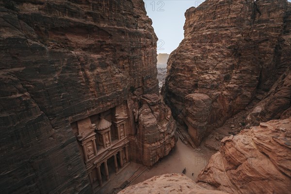 View from above into the gorge Siq