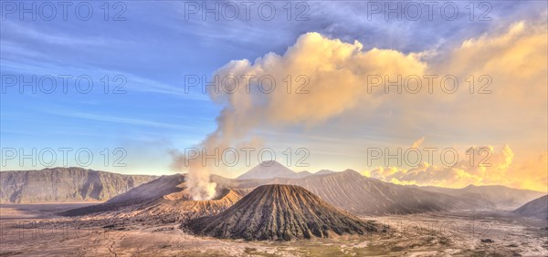 Smoking volcano Gunung Bromo