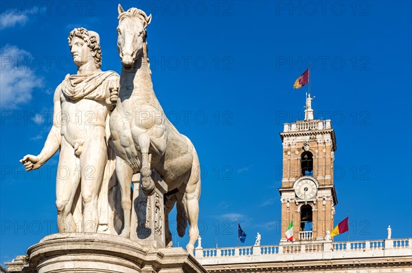 Statue of Pollux with his horse