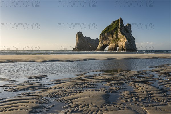 Rock island on Wharariki beach