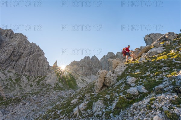 Hiker during the ascent