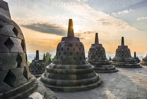 Borobudur temple at sunrise