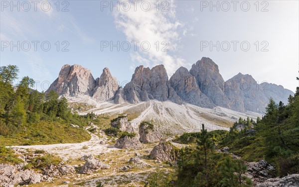 Scree field underneath the Geisler peaks