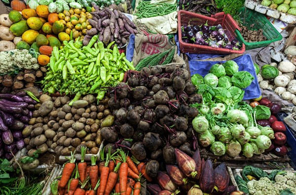 Fruit and vegetables in Nuwara Eliya market hall