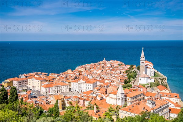 Piran over Adriatic Sea