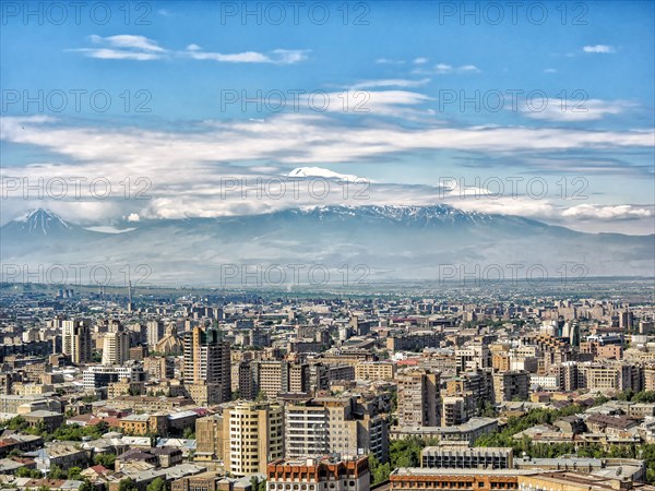 Cityscape with mountain Ararat