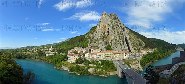 Limestone cliffs on the Durance River