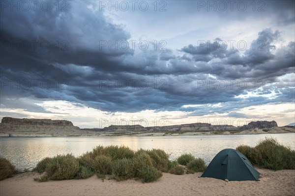 Tent at Lone Rock Beach