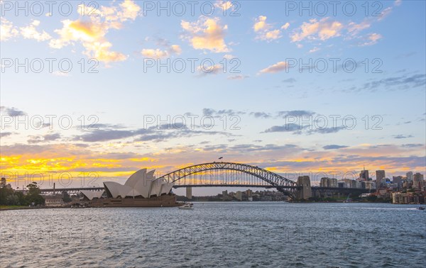 Circular Quay and The Rocks at dusk