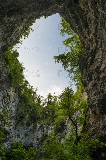 Opening in the Zelske Jama cave