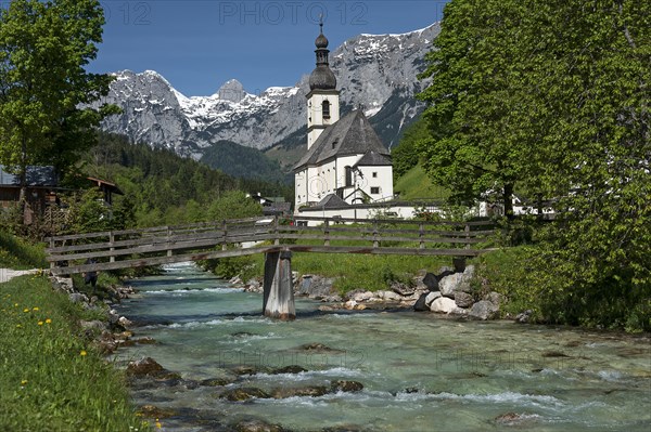 Parish church St. Sebastian with Ramsauer Ache