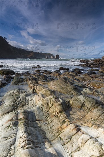 Rocky coast of Playa del Silencio