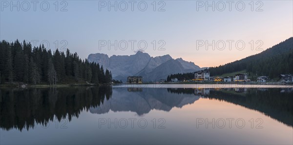 Lake Misurina at sunset