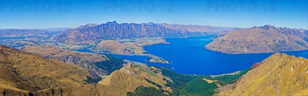 Panoramic view from summit of Ben Lomond