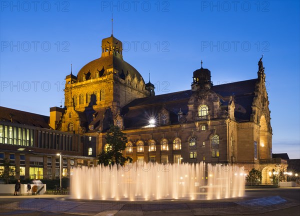 Opera House with illuminated fountain