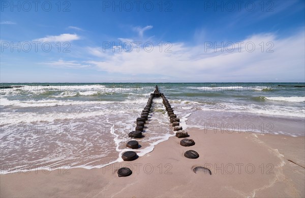 Groin near Ahrenshoop on the west beach of the peninsula Fischland-Darss-Zingst