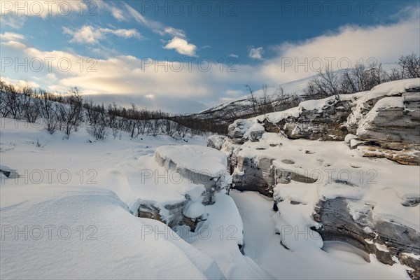 Snow in Abisko Canyon