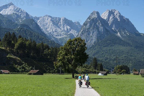 Cyclists on bike tour