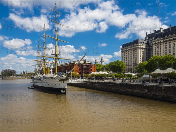 Museum ship Sarmiento in the harbour