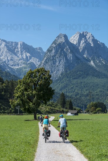 Cyclists on bike tour