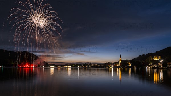 Fireworks at Lake Schliersee