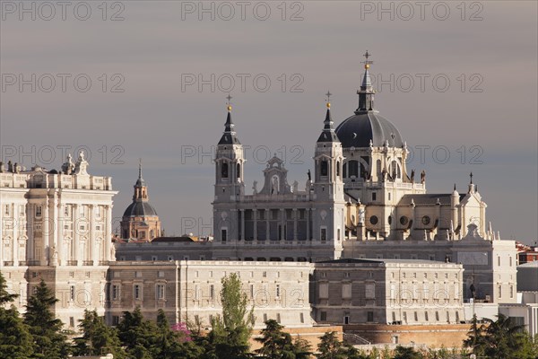 Royal palace Palacio Real and Almudena Cathedral