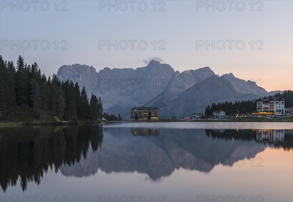 Lake Misurina at sunset