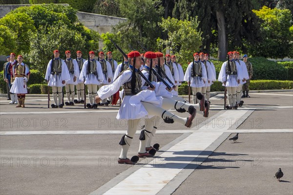 Changing of the guards in front of Parliament