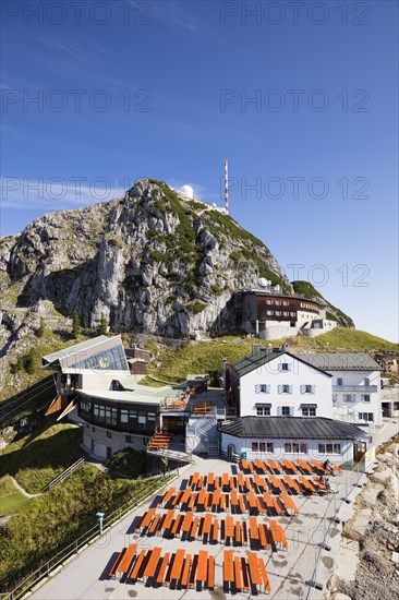 Wendelstein summit with transmission tower and observatory