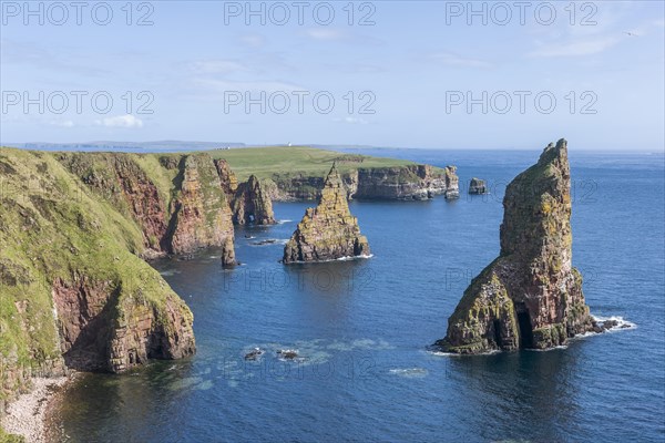 Rugged coastline Duncansby Stacks near John o' Groats