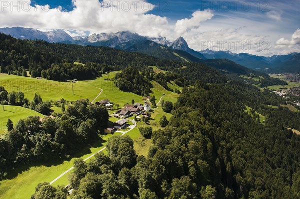 Wamberg near Garmisch-Partenkirchen in front of Wetterstein