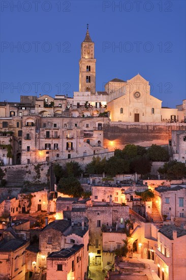 Medieval historic centre at dusk