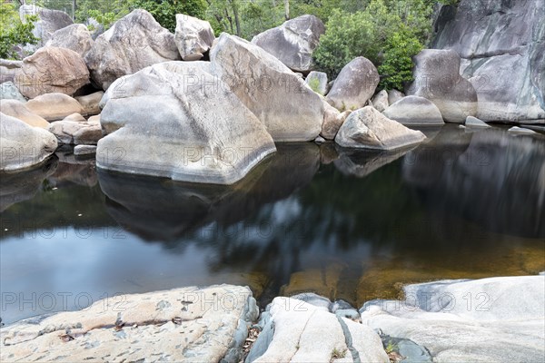 Mafic Intrusion in Granite
